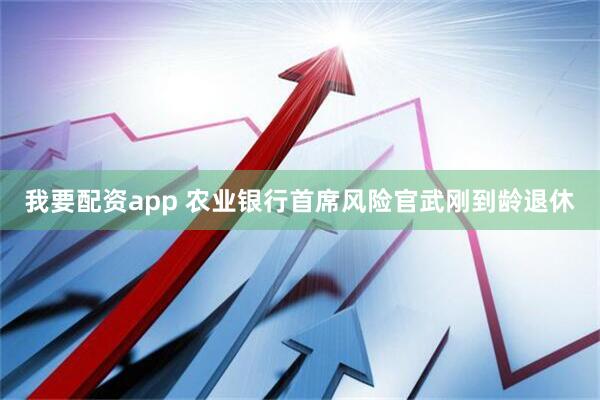 我要配资app 农业银行首席风险官武刚到龄退休